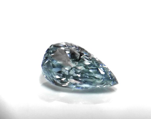 Diamante azul - 0,24 quilates natural suelto elegante color azul forma de pera GIA SI2 raro - Imagen 3 de 7