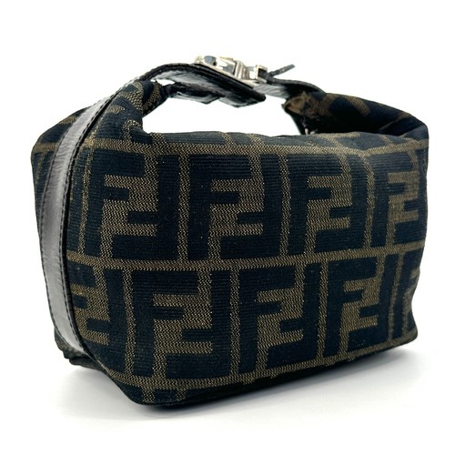 FENDI Zucca Brown Vanity Bag Pouch Nylon Authentic F05-0160 - Picture 21 of 24