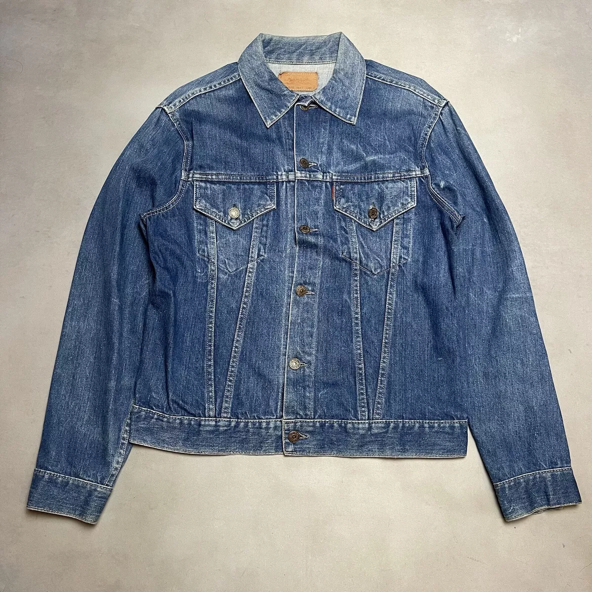 Vintage 60s BIG E Levi's 70505 0217 Denim Trucker Jacket Size 40 Type 3 USA made