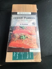6 Pack Cedar Grilling Planks for Salmon and More. Sourced and made in the USA.