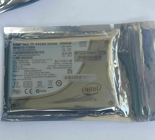 Intel DC HP S3500 Series 717968-005 600GB 2.5" 6Gb/s SATA SSDSC2BB600G4P - Picture 2 of 2