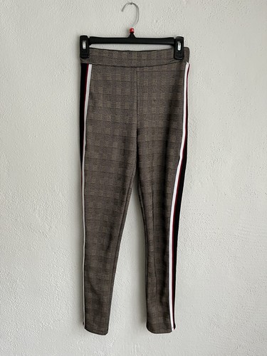 Zara Basic Collection Woman Gray Side Stripes Legging, Size Small