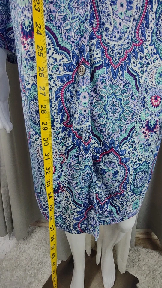 Camisón Ink + Ivy Floral Paisley Abotonado Talla Grande Foto 4 de 4