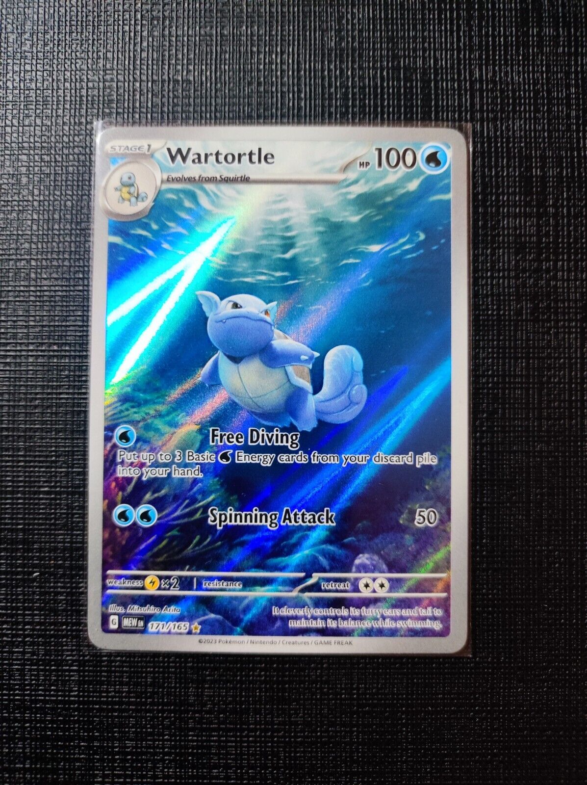 Carta Pokémon - Wartortle 8/165 - 151 - Copag - Deck de Cartas