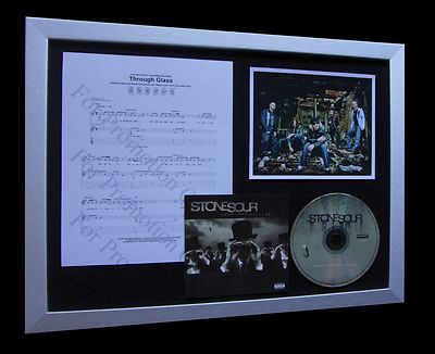 STONE SOUR Through Glass LTD MUSIC QUALITY CD FRAMED DISPLAY+EXPRESS GLOBAL SHIP