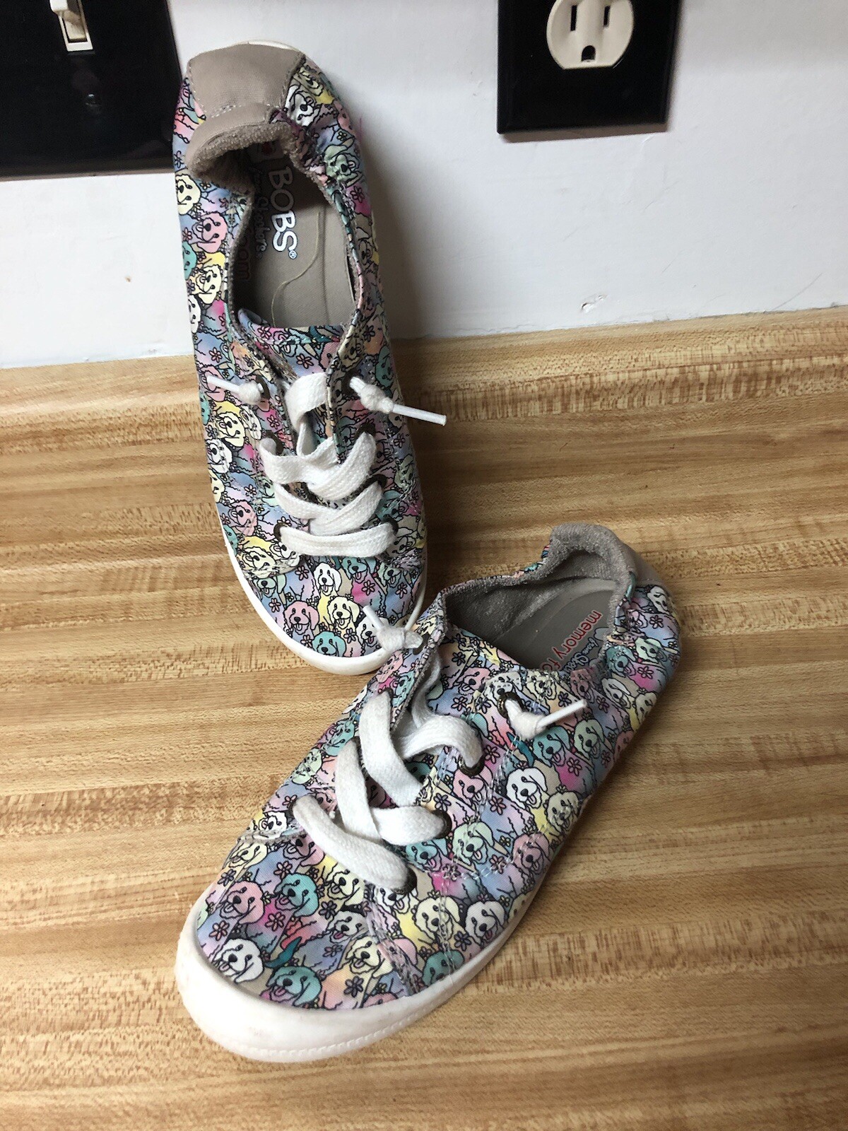 Bobs From Skechers Memory Foam Canvas Dog Print S… - image 3