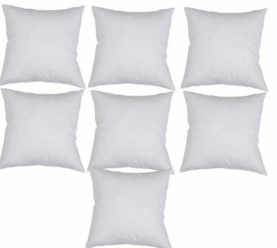 12 Cushion Pillow Inserts 45 x 45 cm White Outer Case Hypoallergenic Fibre New - image 3 of 3