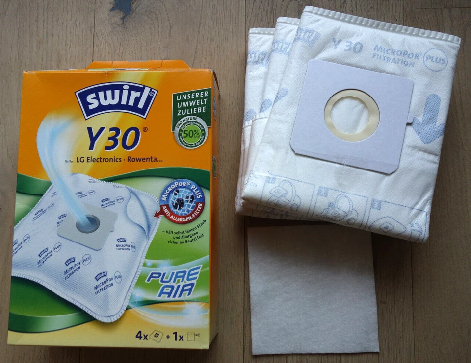 Swirl Y 30 EcoPor Staubsaugerbeutel 3 Staubbeutel + 1 Filter (fast komplett)