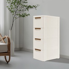 4-Drawer Organizer Cart for Office Classroom Bedroom Mobile Slim Storage Cart