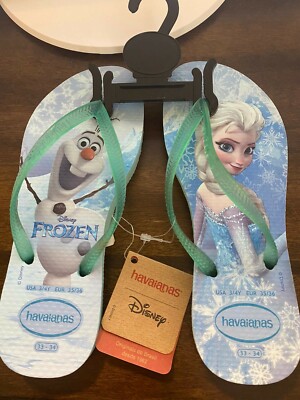 girls frozen flip flops