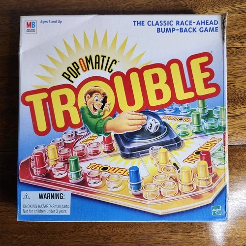 Trouble - Pop-O-Matic Board Game - Milton Bradley Vintage 1998 Missing One Piece