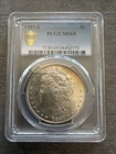 1881-S Morgan Silver Dollar PCGS MS65 Gold Shield Beautiful Toning Lustrous Coin