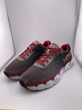Hoka One One Elevon Running Shoes Mens Size 9 Gray Red Road Cushion