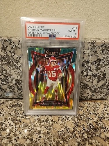 2024 Panini Select - Concourse Patrick Mahomes II #33 Green & Yellow Shock Prizm