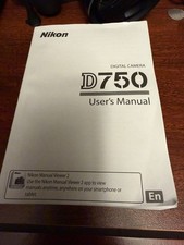 Nikon D750 Genuine Camera Instruction Book / Manual / User Guide In English