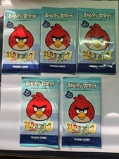 Lot of 5 2012 Rovio Entertainment Angry Birds Trading Card Wax Packs 7 Cards/pac