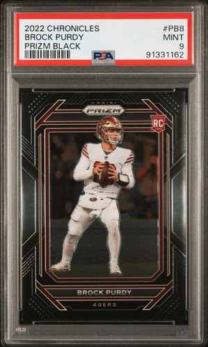 Brock Purdy 2022 Panini Chronicles Prizm Black #PB-8 PSA 9
