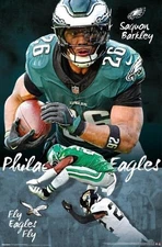 ff Philadelphia Eagles 12x8in Metal Sign Saquon Barkley NFL Football