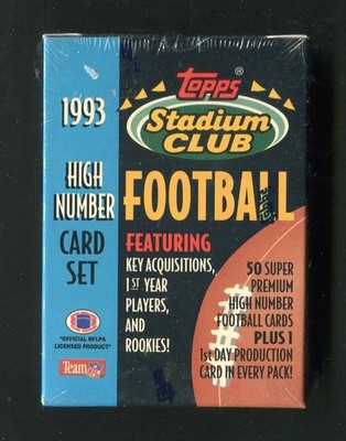 1993 Stadium Club Football High Number Factory Sealed 50 Card Set Bledsoe Bettis