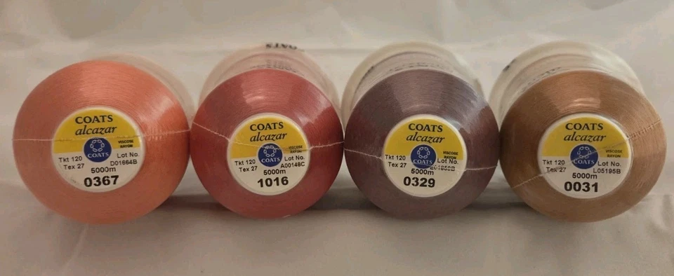 Lot Of 4 Coats alcazar Embroidery Thread.  Viscose Rayon Tkt120 Tex 27.  - Image 2 of 2