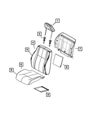 Genuine Mopar Front Seat Back Cover Left 5PR44DK2AA