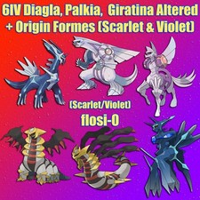 6IV Shiny Dialga Palkia Giratina Altered Origin Pokemon Scarlet and Violet