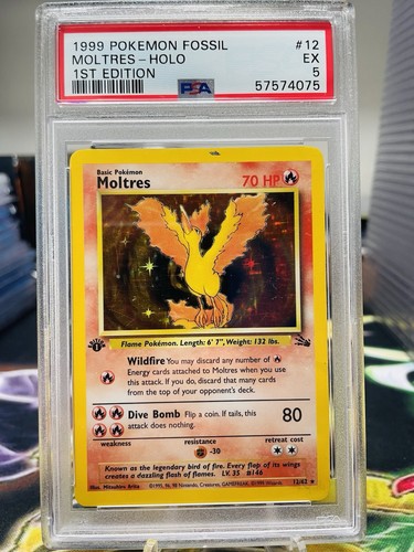 Moltres (1st Edition) graded PSA 5 for sale on eBay