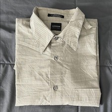 Arrow Wrinkle Free Beige Plaid Dress Shirt Size Large