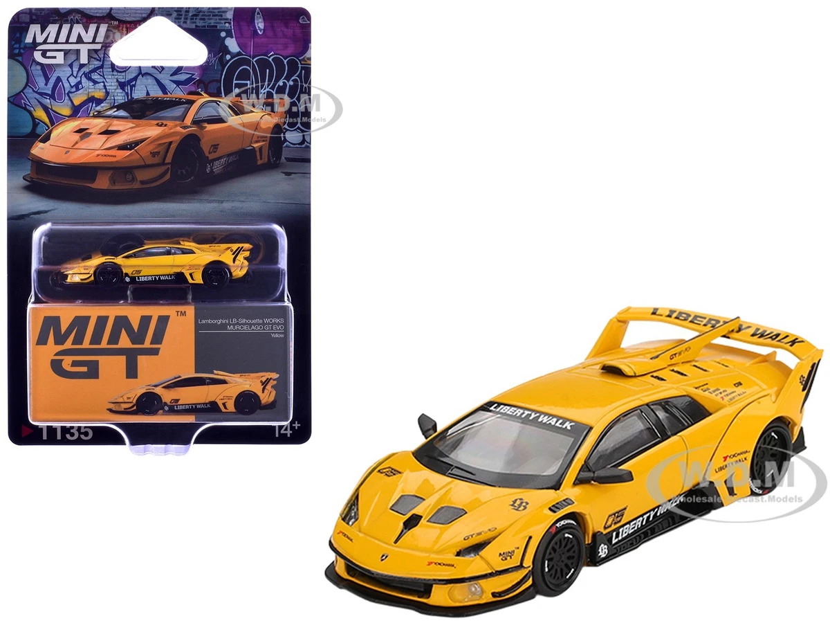 LAMBORGHINI MURCIELAGO GT EVO LB-SILHOUETTE WORKS YELLOW 1/64 MINI