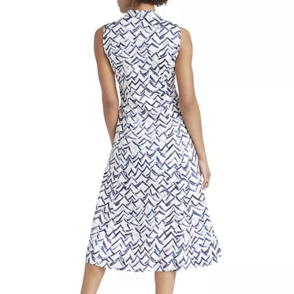 VETEMENTS Nuovo con etichetta! Abito camicia Nic+Zoe Lookout bianco multi donna taglia XS MSRP $198