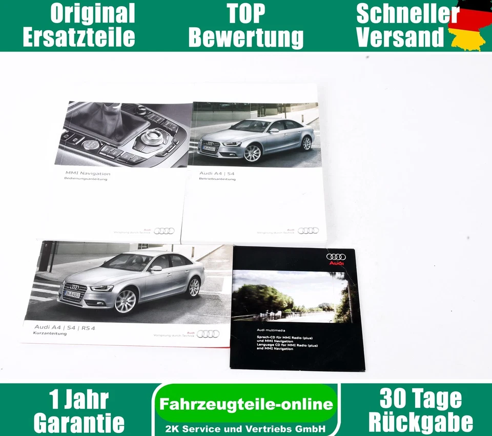 Libro Di Bordo Manuale Istruzioni CD Audio MMI Audi A4 8K B8 - Immagine 3 di 4