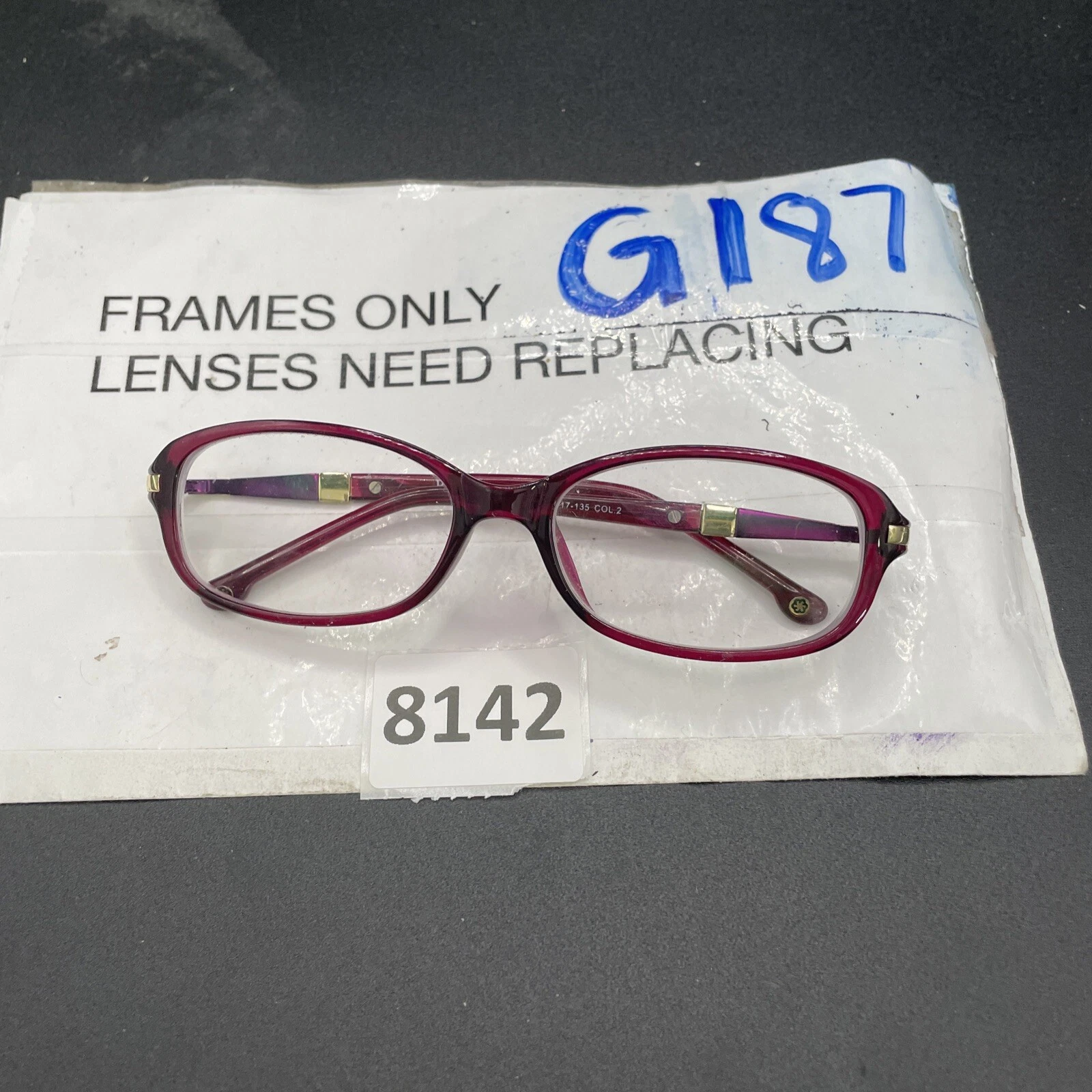 PRSR Glasses PR6637 Frames Only 54 17 135 COL 2 Eye Glasses G187