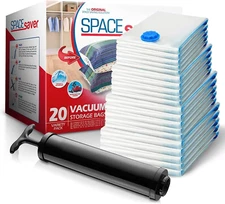 Vacuum Seal Bags for Clothing - Set of 20 (Variety Pack) Compression Storage ...