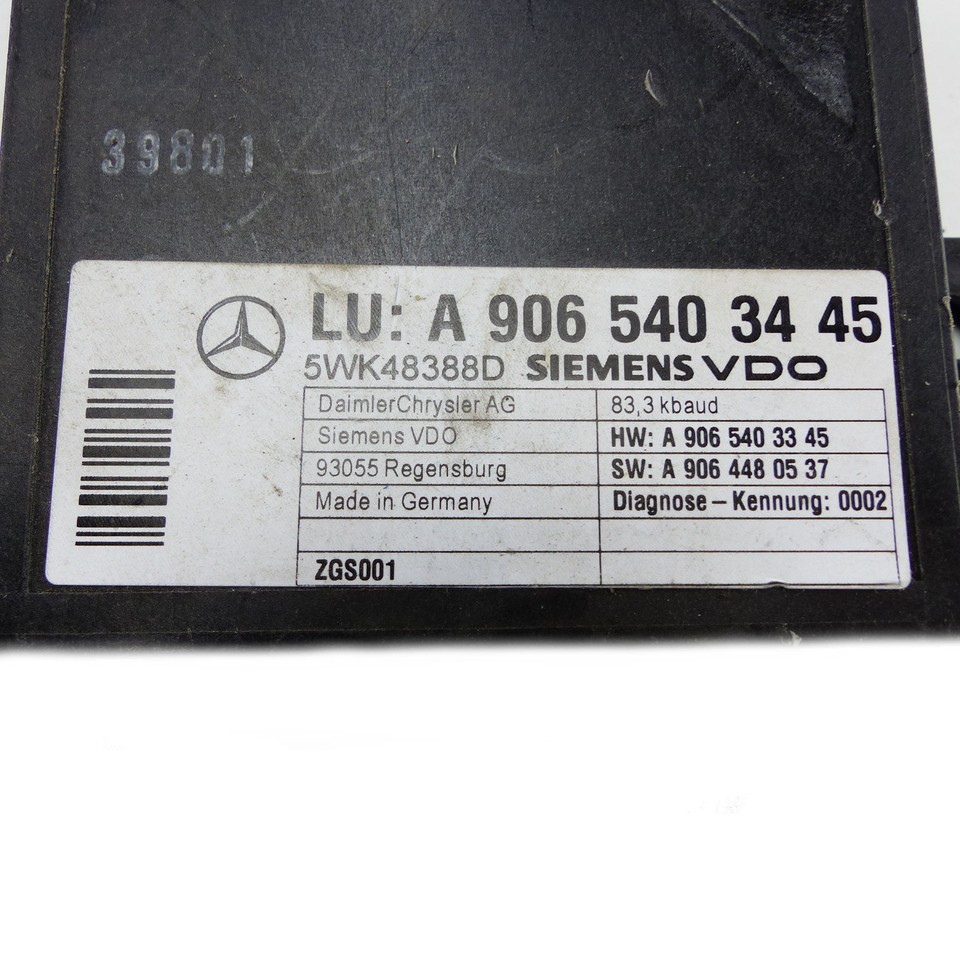 Control Unit Tyre Pressure RDKS VW Crafter 2E Mercedes Benz Sprinter II