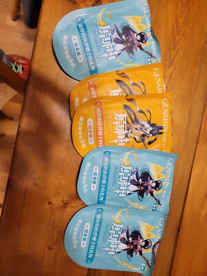 Genshin Impact Blister Pack Lot of 5 open Excellent 