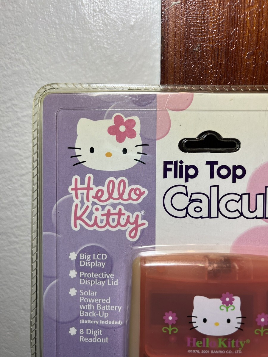 NEW Vintage 2001 Sanrio Hello Kitty Flip Top Calculator HK77P