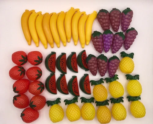 VTG String Light Covers 47 Plastic Blow Mold Style Fruit Pineapple Banana Grapes