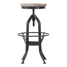 Cool Stool Reclaimed Wood & Metal Adjustable Height Stool
