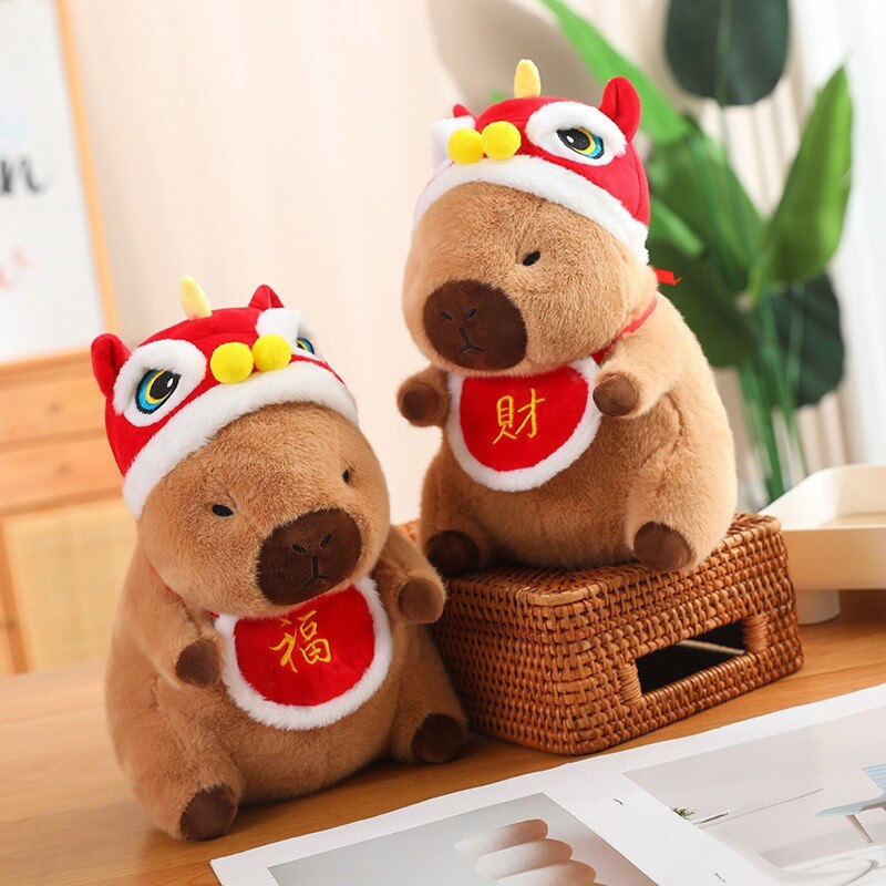 Cartoon Capybara Christmas Animated Plush Doll Cartoon Toy Birthday Gift Cartoon