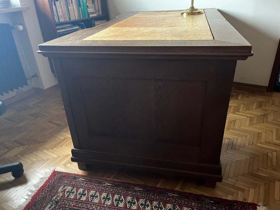 Schreibtisch - Antik - Gründerzeit - Original - ca. 155,5 cm x 90 cm x 77,5 cm - Bild 3 von 4