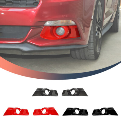 2x Front Bumper Side Fog Light Lamp Frame Cover Trim for Ford Mustang 2015-2017