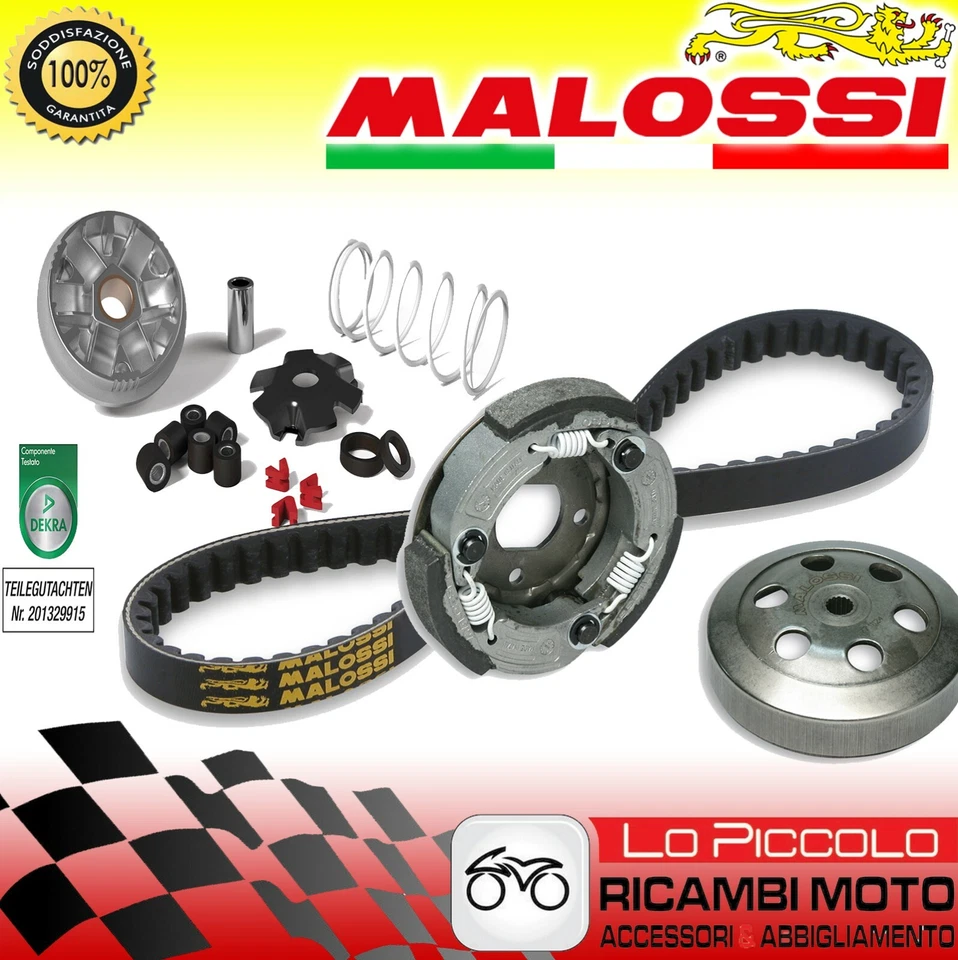 KIT VARIATORE MALOSSI MULTIVAR + CAMPANA FRIZIONE CINGHIA MOTORE MINARELLI 50 2T