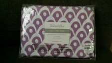 THE Land Of Nod Fitted Crib Sheet Purple/White Mosaic Paisley COTTON Retired