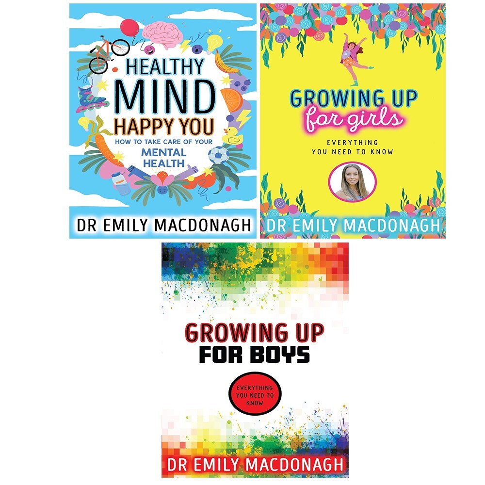 Dr Emily MacDonagh Collection 3 Books Set Healthy MindHappy,Growing Up for Girls