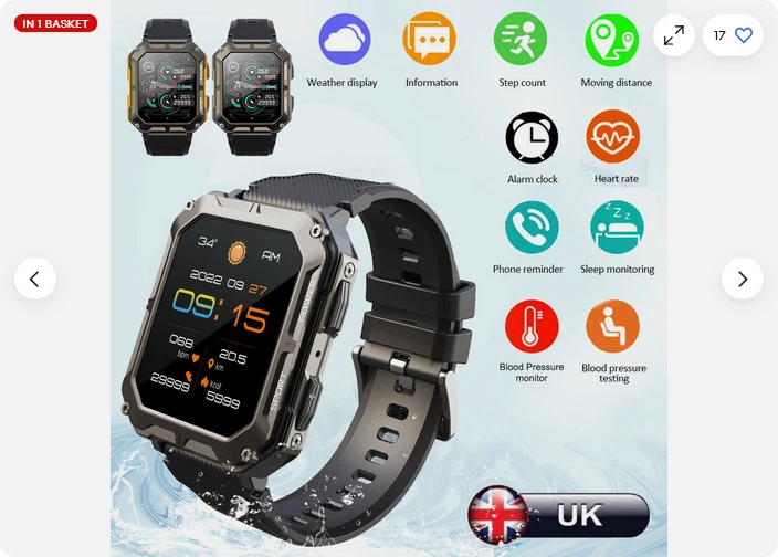 New C20 Pro Smart Watch Men Bluetooth Heart Rate Monitor Sport Fitness Tracker*