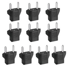 10 Pack US to EU Power Converter USA American to Euro Outlet Plug Adapter