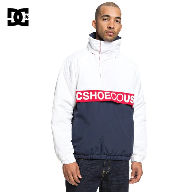 DC Howsthat Water Resistant Half Zip Windbreaker Jacket Men's Skate Surf Street