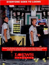 1994 • LOEWS THEATRES print ad • Luke Murphy Jensen Tennis 1990s  ADV-74
