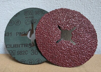 25x 3M CUBITRON II Fiberscheiben '982C' (125mm, Körnung P36) Schleifscheiben