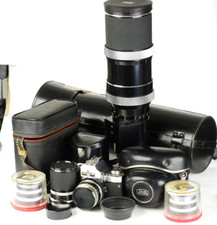 Camera Icarex 35 CS  Zeiss Lens 35mm 50mm 90mm 400mm